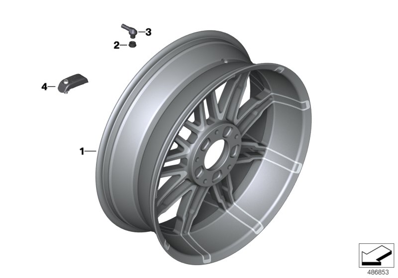 Forged wheel, rear