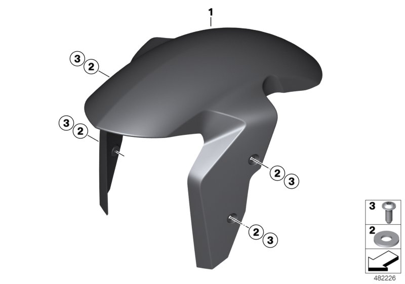 HP Carbon wheel cover, front