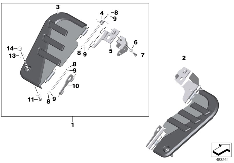 Footboard front