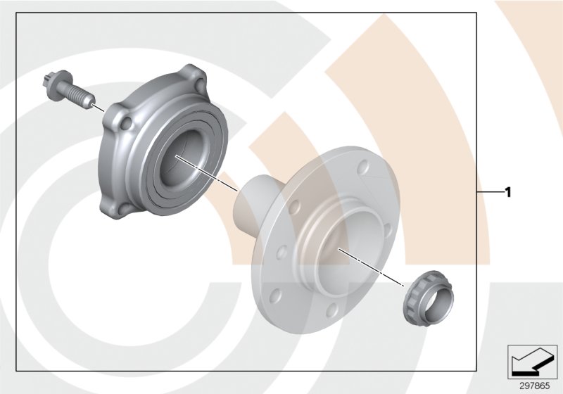 Kit, wheel bearing, rear / Value Line