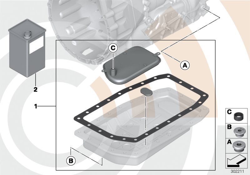 Fluid change kit, autom. transmission