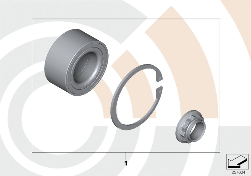 Kit, wheel bearing, rear / Value Line