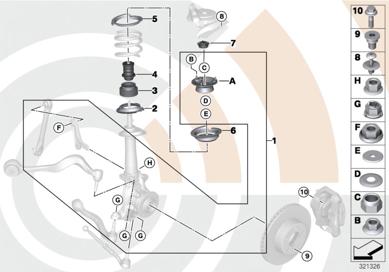 Repair kit, support bearing