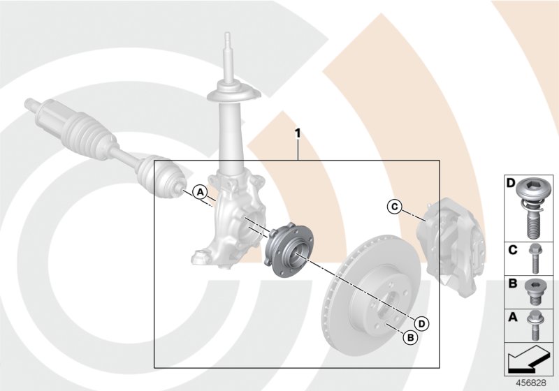 Repair kit, wheel bearing, front