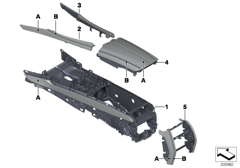 Indiv. centre console/Centre arm rest