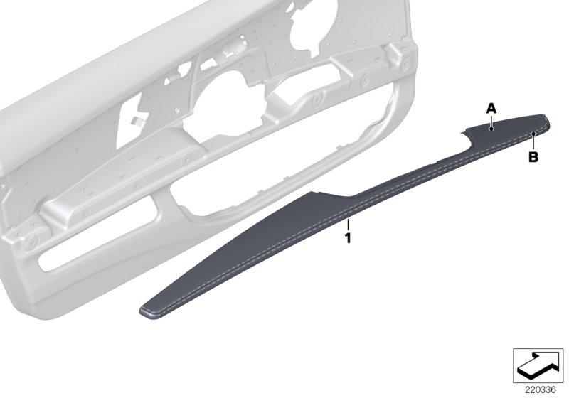 Individual armrest, front