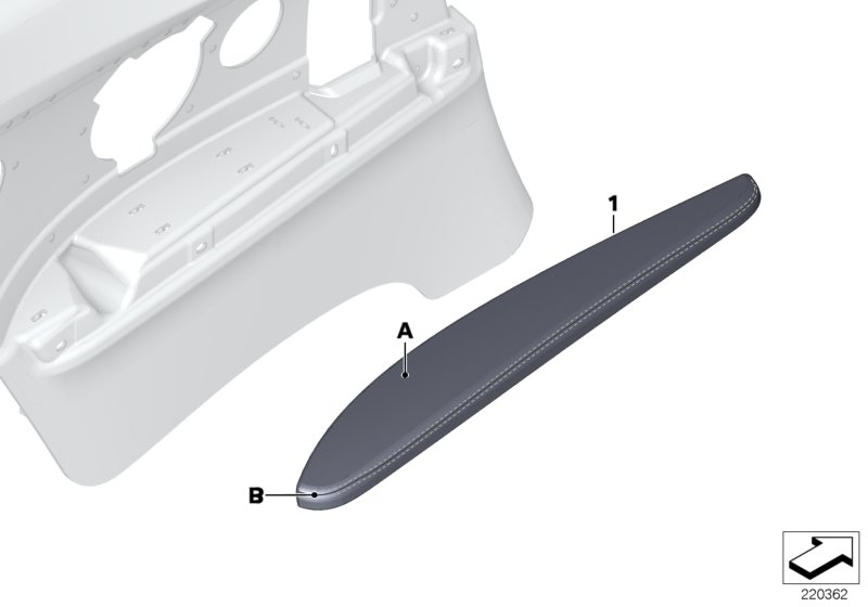 Individual armrest, rear