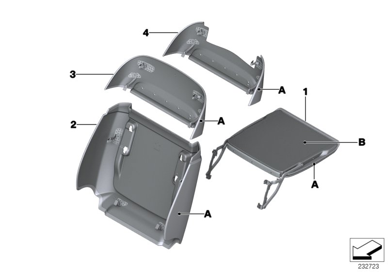 Individual rear panel/folding table