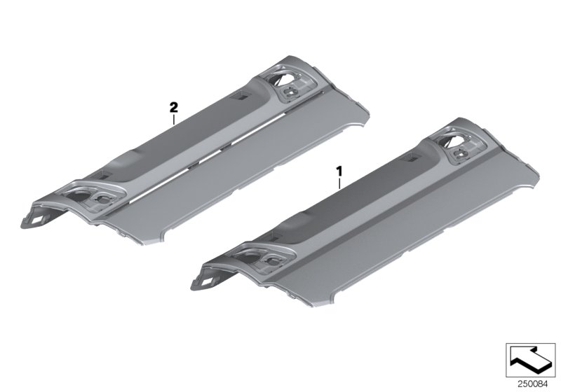 Individual rear window shelf, Alcantara