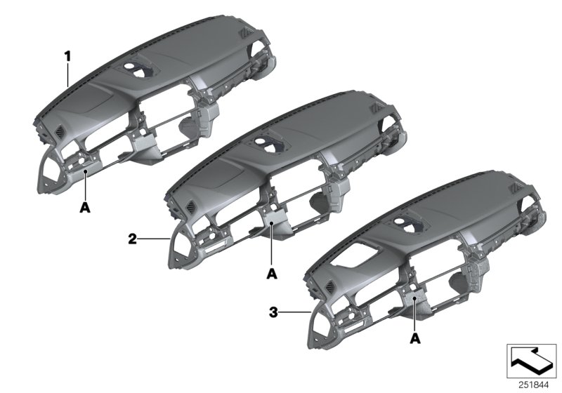 Individual instrument panel, leather