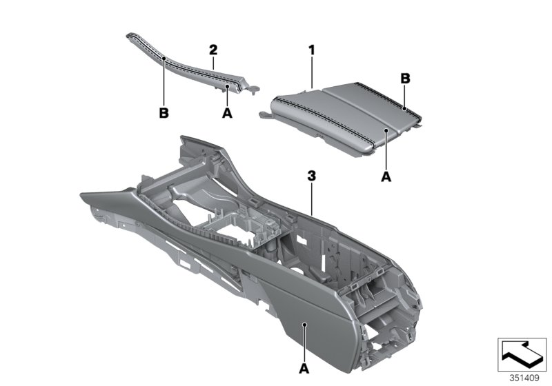 Indiv. centre console/Centre arm rest