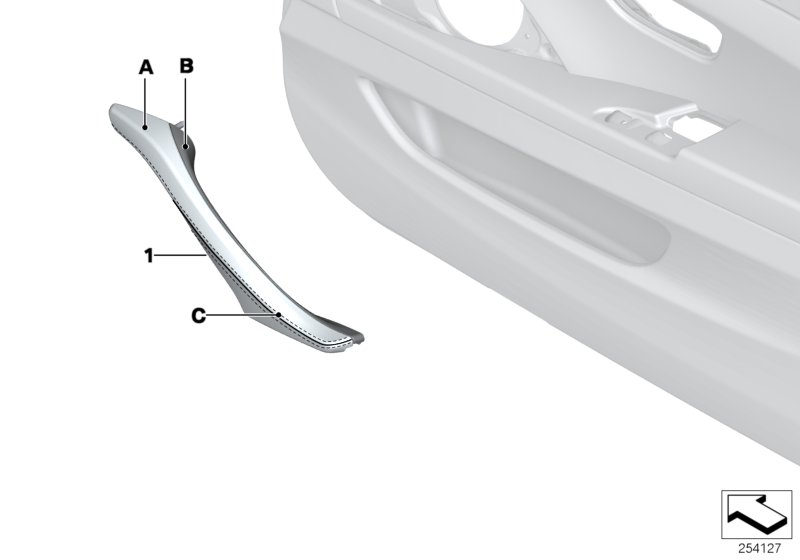 Individual interior door handles leather