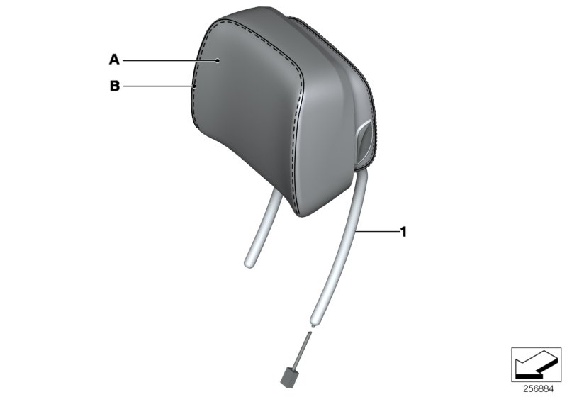 Individual headrest, front