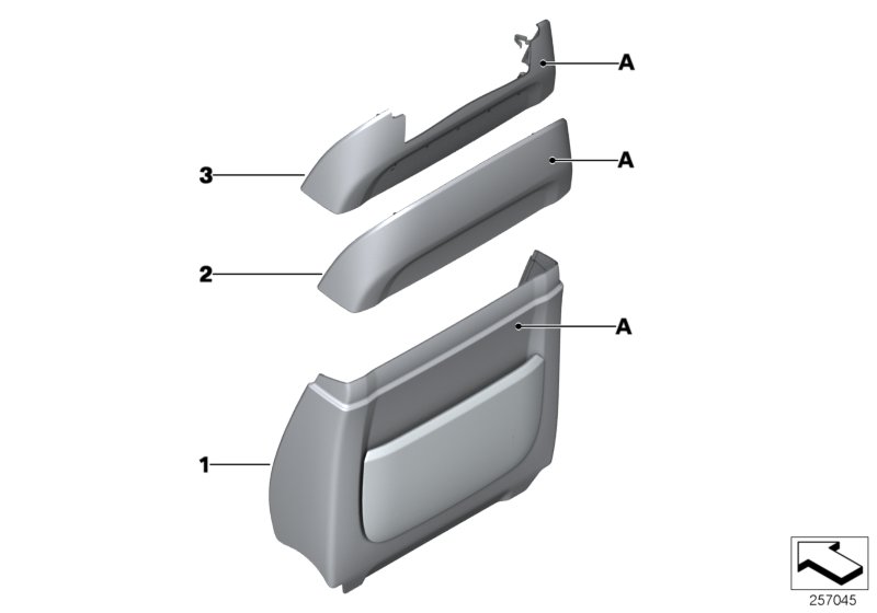 Individ. rear panel,leather comfort seat