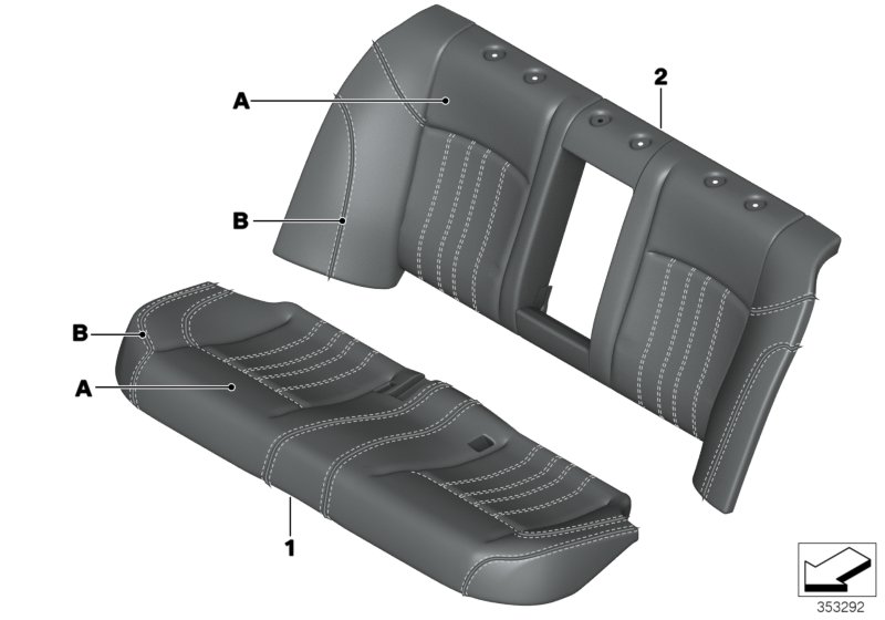 Individual cover, leather, seat, rear