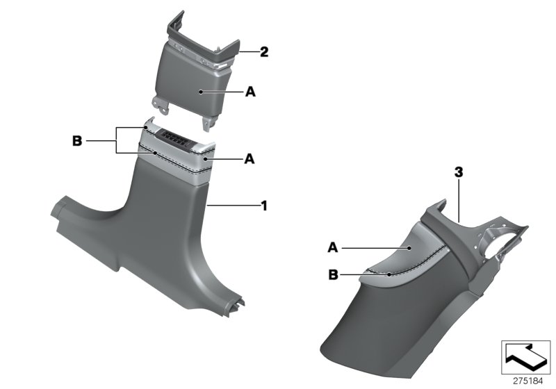 Individual B-, C-pillar panel