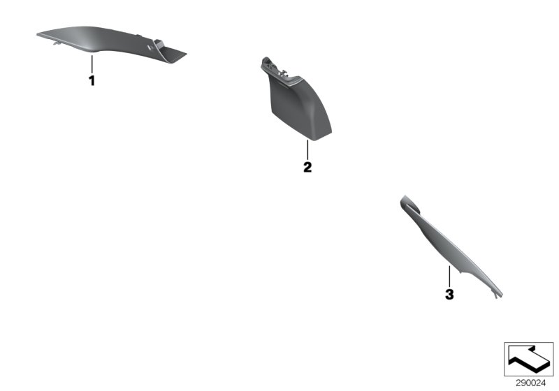 Individual A, B, C pillar covers, top
