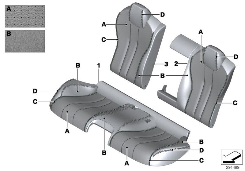 Individual cover Klima-Leather, rear