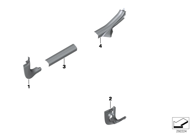 Individual trims, inside bottom