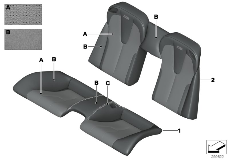 Individual cover Klima-Leather, rear
