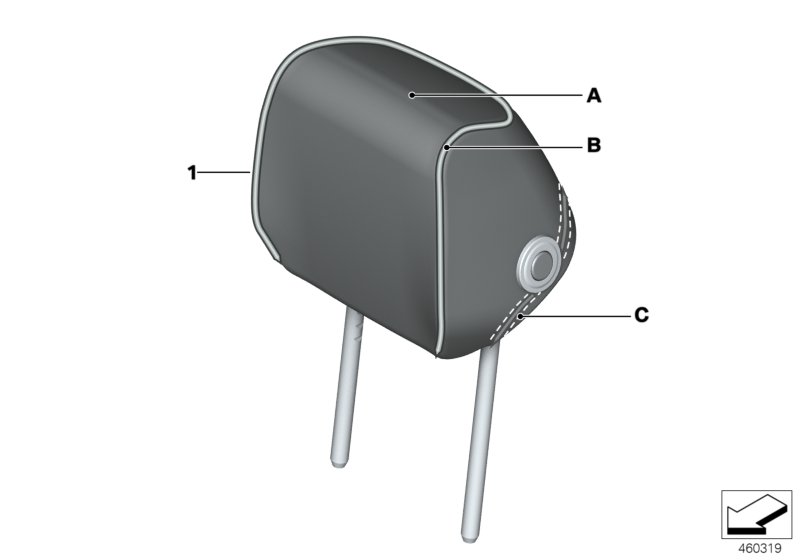 Individual head restraint, seat, front