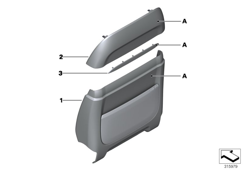 Individ. rear panel,leather comfort seat