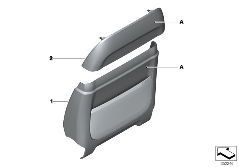Individ. rear panel,leather comfort seat