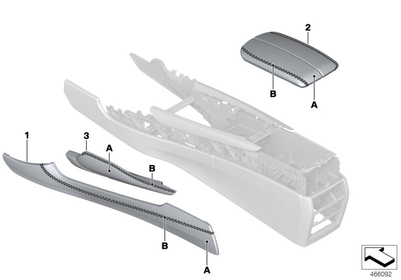 Indiv. centre console/Centre arm rest