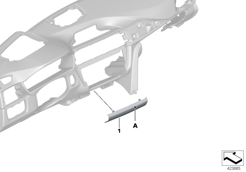 Individual dashboard, mounting parts
