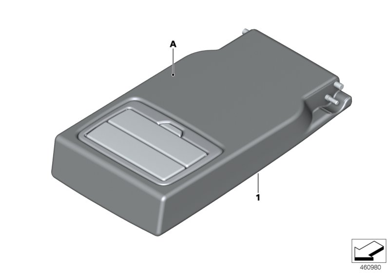 Individual armrest, rear
