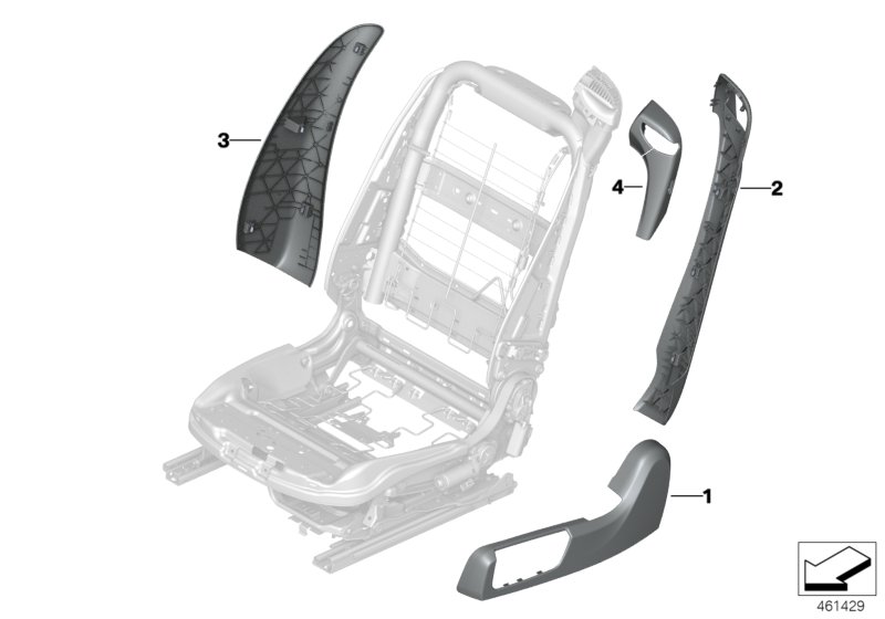 Individual seat trims, front