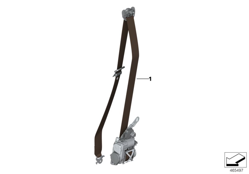 Individual seat belt front