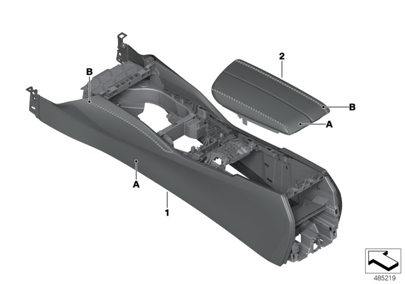 Individual option centre console leather