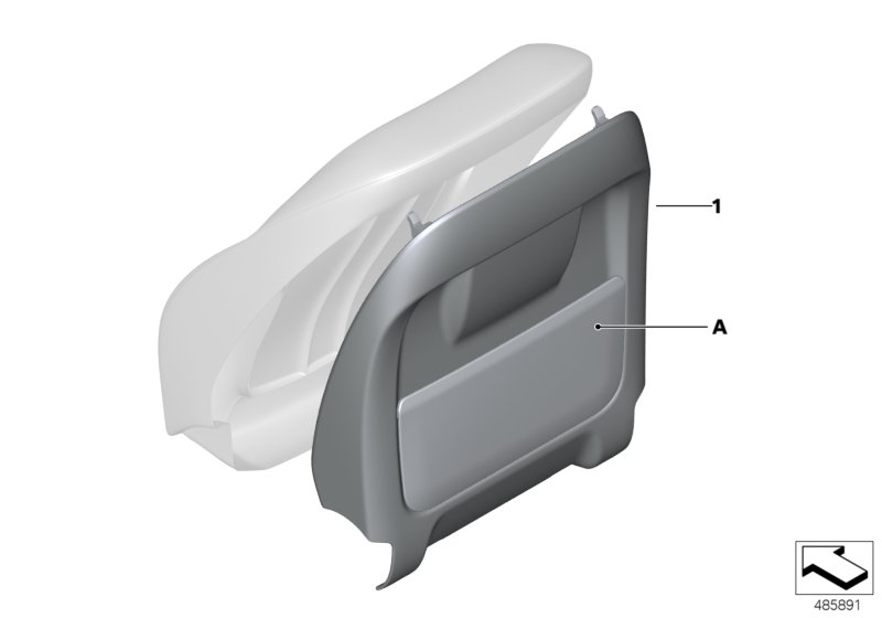 Indiv.rear panel, seat, leather
