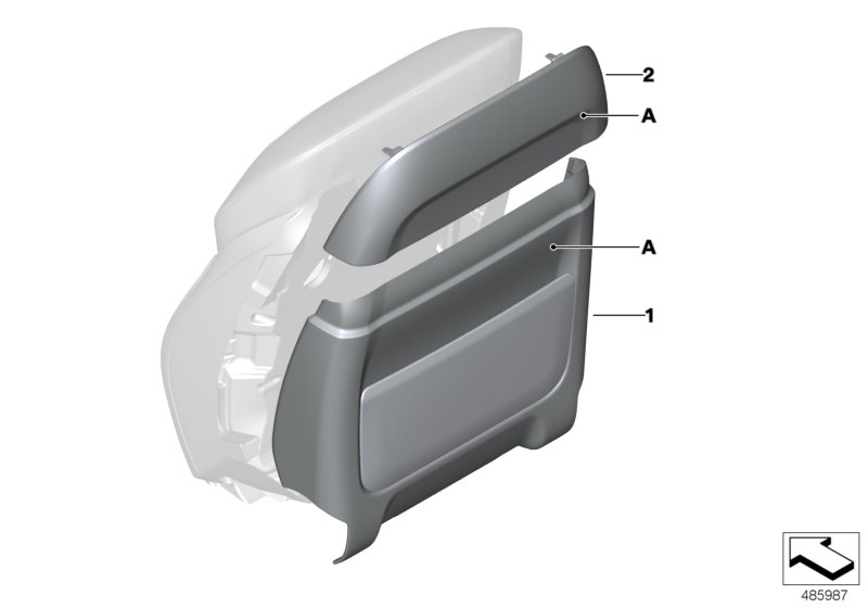 Individ. rear panel,leather comfort seat
