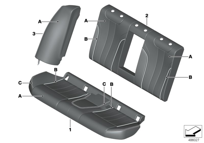 Individual basic seat, rear