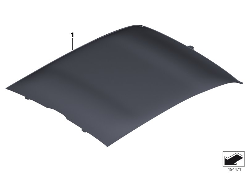 Headlining, perforated leather